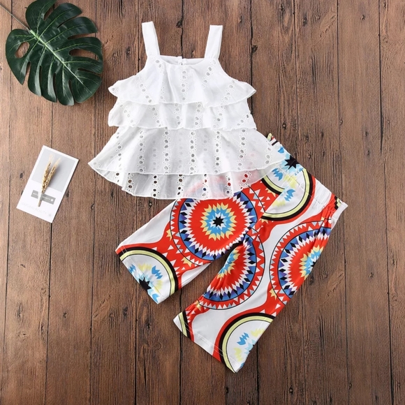 2pcs Ruffle set for Girls - Picture 2 of 2